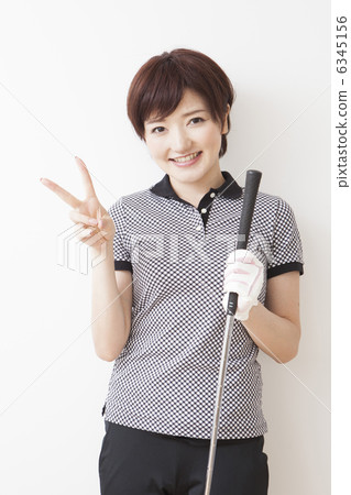 Women in golf wear 6345156