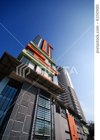 modern building at sunny day and clear blue sky 6350980