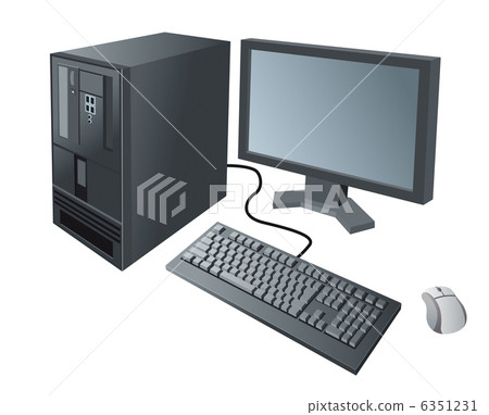 台式電腦02_屏幕黑色 台式電腦02_屏幕黑色 6351231