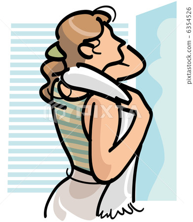 Woman looking in the mirror Woman looking in the mirror 6354526