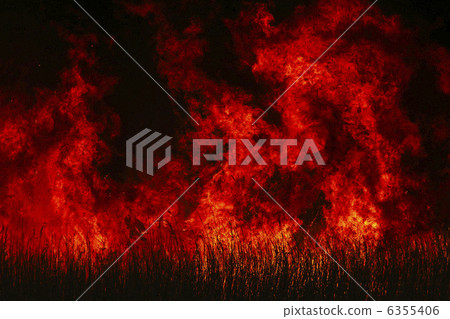 Hell picture of fire of fire broiler Yoshi Grill Watarase Seto 6355406