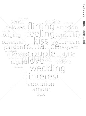 A heart shape and words A heart shape and words 6355764