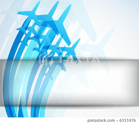Backgroun with airplanes 6355976