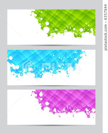 Set of banners with textures - Stock Illustration [6357844] - PIXTA