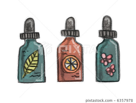 Set of 3 hand-painted style aroma oil bottles Set of 3 hand-painted style aroma oil bottles 6357978