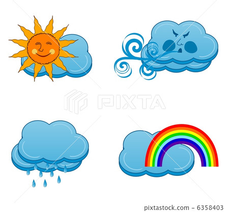 illustration of a weather icons set illustration of a weather icons set 6358403