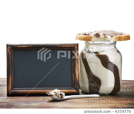 sandwich and a pot of chocolate spread 6359770