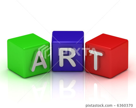 Art text on color cubes 6360370