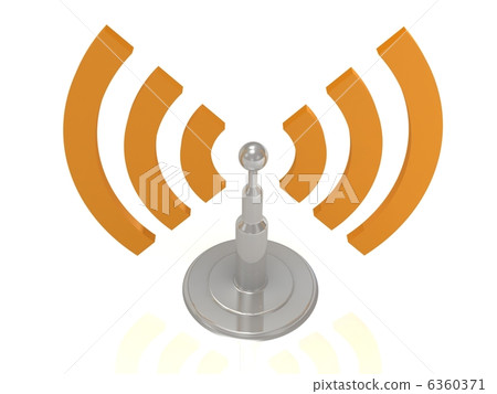 Silver antenna radiation orange waves Silver antenna radiation orange waves 6360371