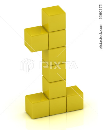 Number 1 from gold cube Number 1 from gold cube 6360375