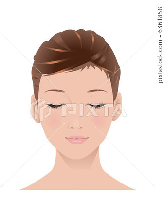 A woman with her eyes closed. 6361858