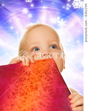 Adorable toddler with a gift box Adorable toddler with a gift box 6362244