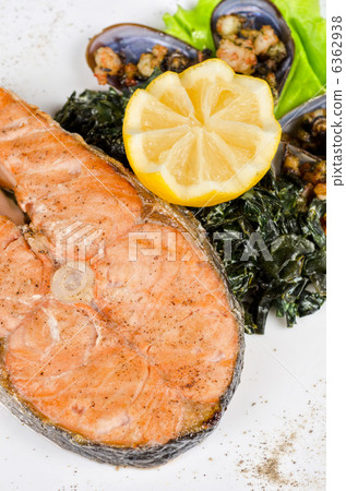 salmon steak salmon steak 6362938