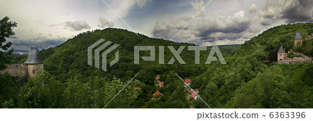 Hills and forest near Karlstejn. Hills and forest near Karlstejn. 6363396