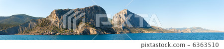 Panorama summer rocky coastline Panorama summer rocky coastline 6363510