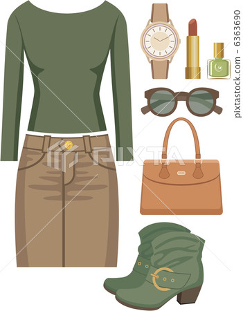 Fashion set with a skirt and a sweater Fashion set with a skirt and a sweater 6363690