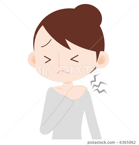 A woman holding a stiff shoulder 6365062