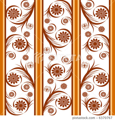 illustration of a striped floral background. illustration of a striped floral background. 6370767