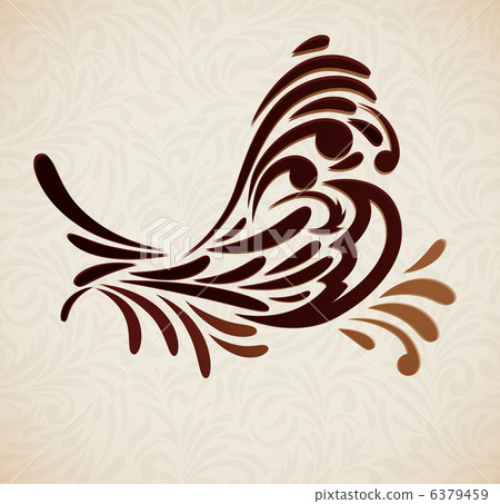 Background with stylized bird 6379459