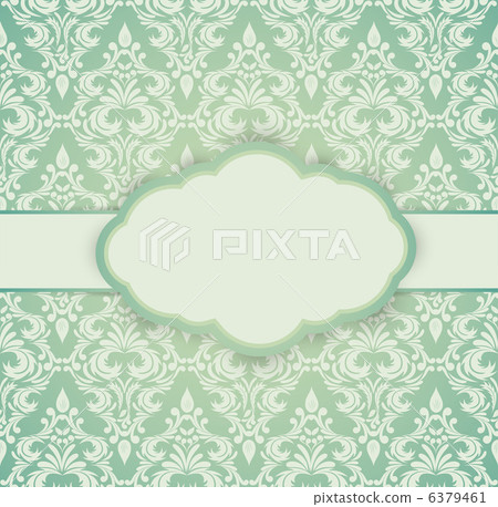 Vintage card with damask pattern Vintage card with damask pattern 6379461