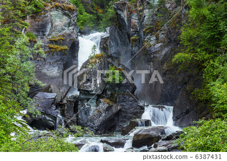 Waterfall on Alaska 6387431