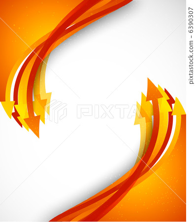 Background with orange arrows - Stock Illustration [6390307] - PIXTA