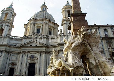 Four fountains of the large river Four fountains of the large river 6390720