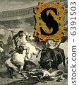 Luxurious Victorian initials letter S. 6391503