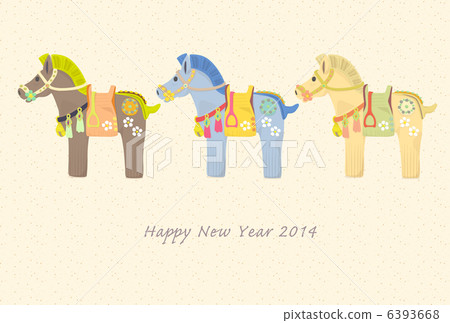 Haniwa horses postcards 2014 6393668