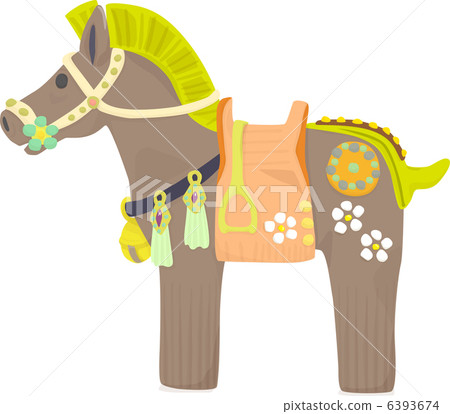 Haniwa horses beige 6393674