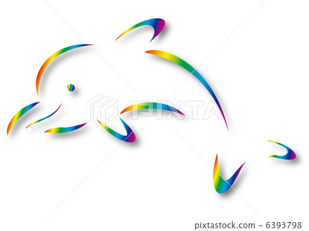 Rainbow dolphin _ A Rainbow dolphin _ A 6393798