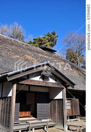 江戶Toyodono花園吉野家（農舍）在冬天 6394665