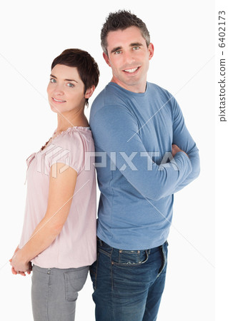 Portrait of a back to back couple Portrait of a back to back couple 6402173