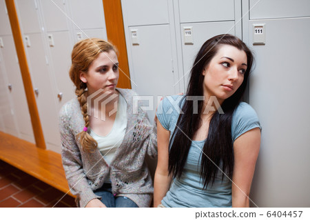 Student comforting her classmate Student comforting her classmate 6404457