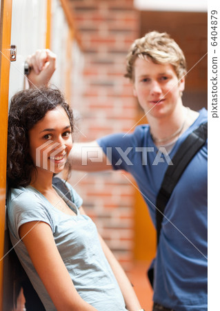 Portrait of a cute couple flirting Portrait of a cute couple flirting 6404879