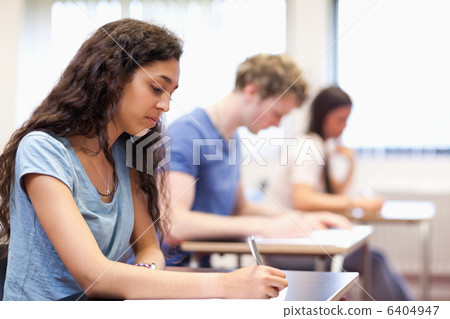 Studious young adults working on an essay 6404947