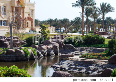 hotel with landscape design at a building 6407221