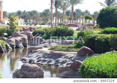 hotel with landscape design at a building 6407224