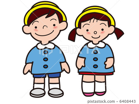 孩子們戴著安全帽 6408443