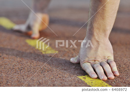 young athlete on start 6408972