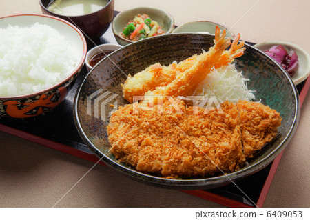 Pork cutlet prawn set meal 6409053