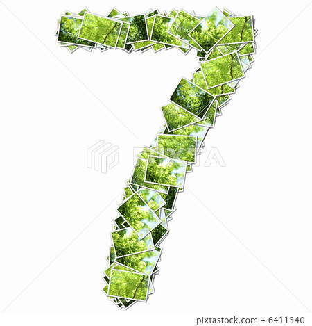 Numerals in photos of fresh green Numerals in photos of fresh green 6411540