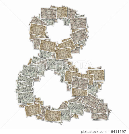 簽署10,000日元票據和100美元的鈔票 6411597