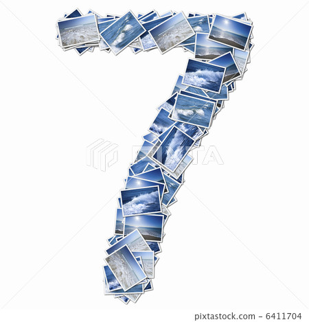 Numbers in the picture of the sea 6411704