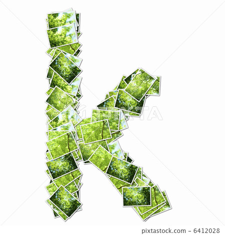 新鮮的綠色字母小寫字母 新鮮的綠色字母小寫字母 6412028