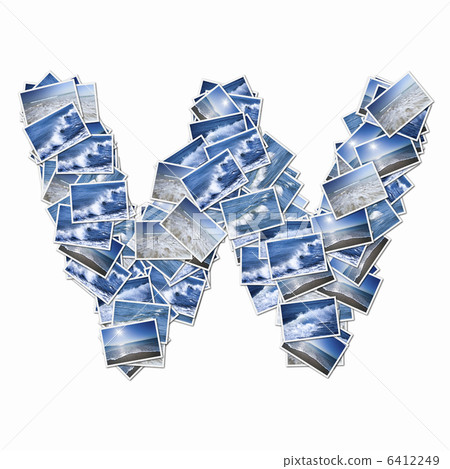 Lower case letters of the alphabet with a picture of the sea Lower case letters of the alphabet with a picture of the sea 6412249