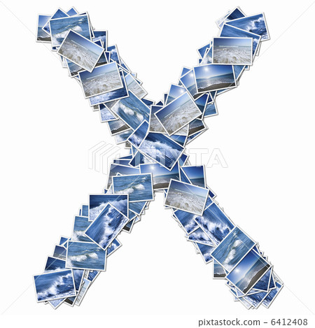 大寫字母與海的圖片 6412408