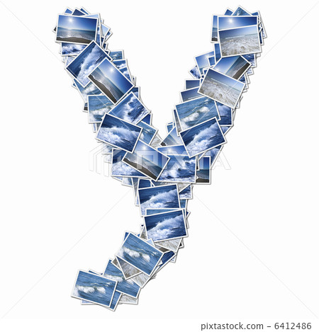 Lower case letters of the alphabet with a picture of the sea 6412486