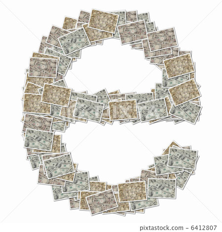 10萬日元鈔票和100美元的鈔票的字母 6412807