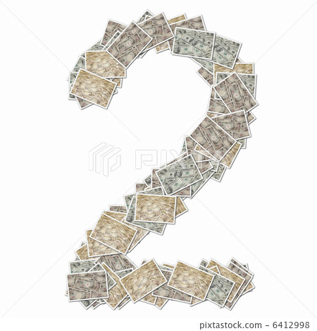 與10,000日元票據和100美元票據的數字 6412998